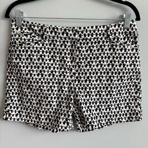 White House Black Market Monochrome Patterned Shorts